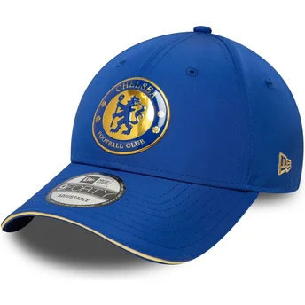 New Era Извита Козирка 9FORTY Retro Chelsea Football Club Premier League Синя Регулируема Шапка