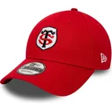 casquette-courbee-rouge-ajustable-9forty-core-stade-toulousain-top-14-new-era