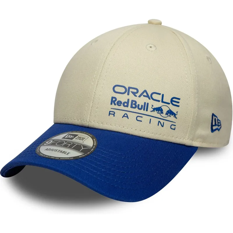 new-era-curved-brim-9forty-seasonal-red-bull-racing-formula-1-beige-and-blue-adjustable-cap