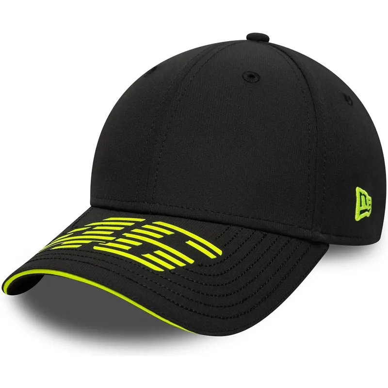 shapka-izvita-cherna-adjustable-strap-9forty-recycled-stripe-na-valentino-rossi-vr46-motogp-ot-new-era