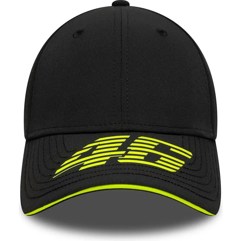 new-era-curved-brim-9forty-recycled-stripe-valentino-rossi-vr46-motogp-black-adjustable-cap
