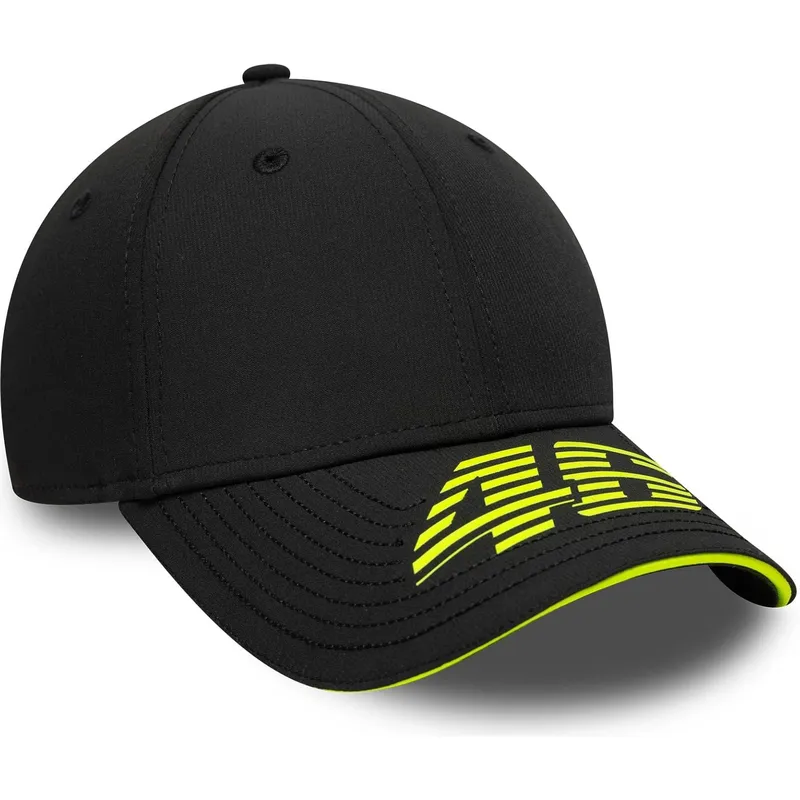 shapka-izvita-cherna-reguliruema-9forty-recycled-stripe-na-valentino-rossi-vr46-motogp-ot-new-era