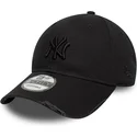 shapka-izvita-cherna-reguliruem-9forty-wash-distress-na-new-york-yankees-mlb-ot-new-era