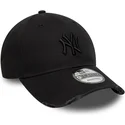 shapka-izvita-cherna-reguliruema-9forty-wash-distress-na-new-york-yankees-mlb-ot-new-era