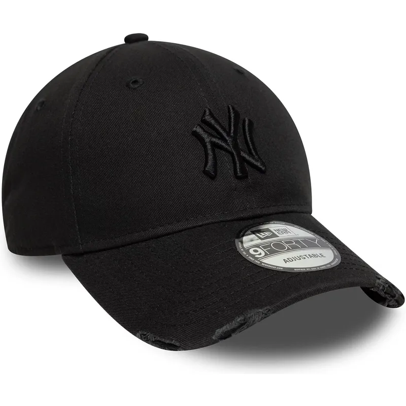 shapka-izvita-cherna-reguliruema-9forty-wash-distress-na-new-york-yankees-mlb-ot-new-era