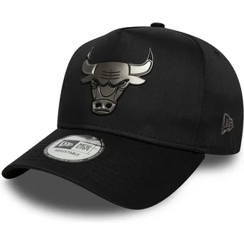 Sort curved snapback kasket 9FORTY E Frame Metallic fra Chicago Bulls NBA fra New Era