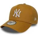casquette-courbee-marron-snapback-9forty-e-frame-league-essential-new-york-yankees-mlb-new-era