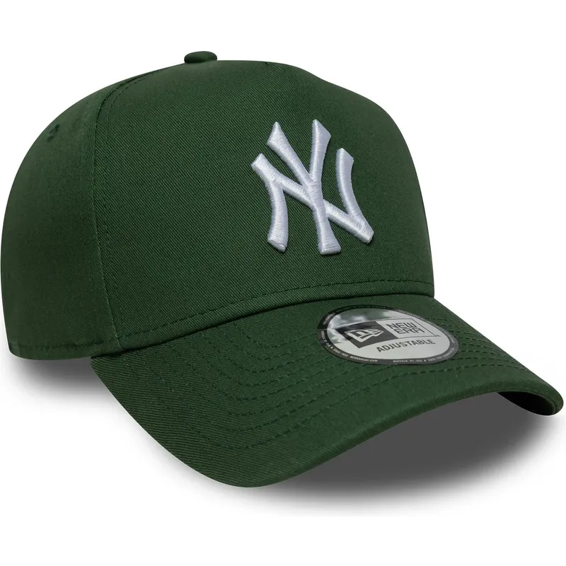 gorra-curva-verde-snapback-9forty-e-frame-league-essential-de-new-york-yankees-mlb-de-new-era