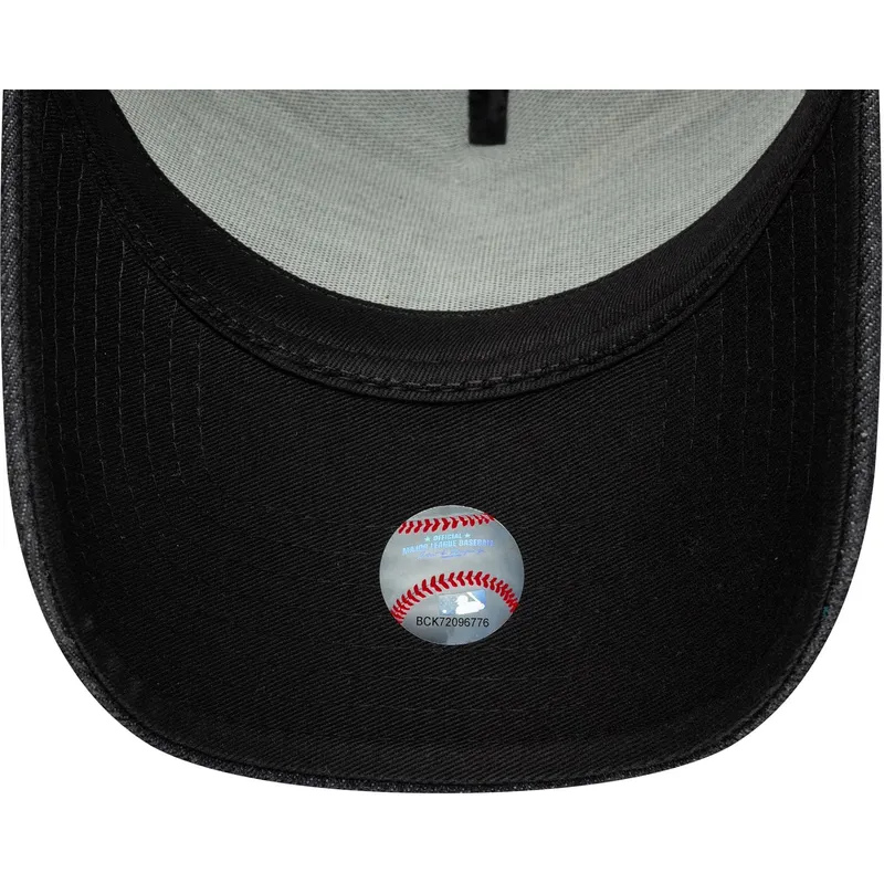 gorra-curva-negra-snapback-9forty-e-frame-denim-de-new-york-yankees-mlb-de-new-era
