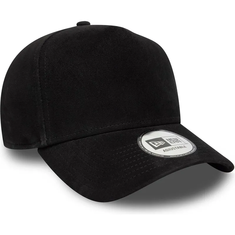 casquette-courbee-noire-ajustable-9forty-e-frame-img-suede-new-era