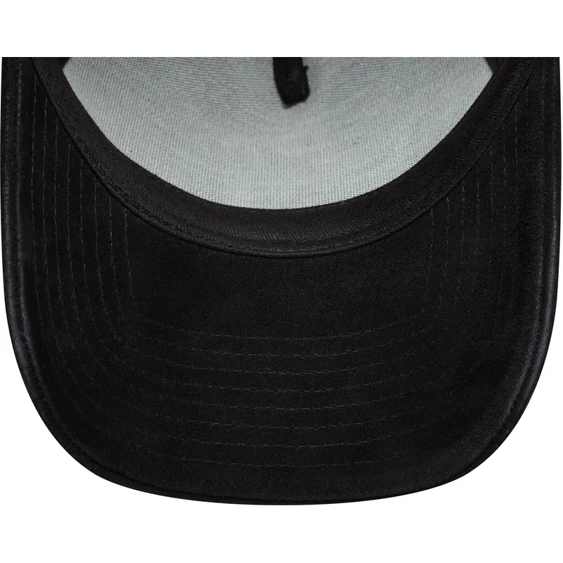 new-era-curved-brim-9forty-e-frame-img-suede-black-adjustable-cap