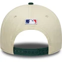 casquette-courbee-beige-et-verte-snapback-9forty-m-crown-oakland-athletics-mlb-new-era