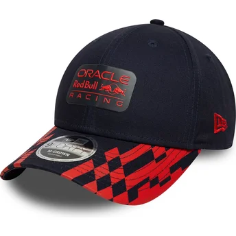 Marineblå og rød buet kasket snapback 9FORTY M-Crown Visor Print fra Red Bull Racing Formula 1 fra New Era