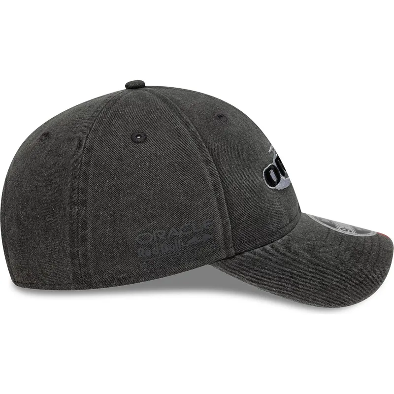 shapka-izvita-cherna-snapbek-9forty-m-crown-washed-na-red-bull-racing-formula-1-ot-new-era