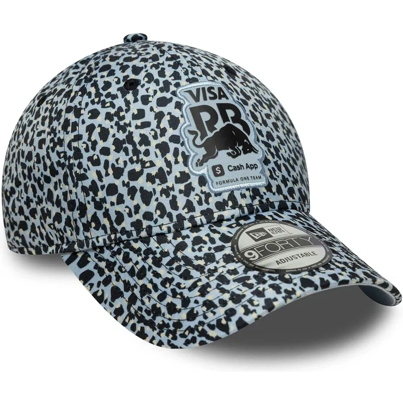 casquette-courbee-leopard-ajustable-9forty-m-crown-racing-bulls-f1-team-formula-1-new-era