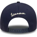 new-era-curved-brim-9forty-m-crown-80th-year-vespa-piaggio-blue-snapback-cap