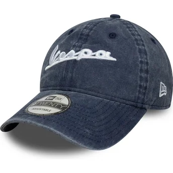 Blaue verstellbare Curved Cap 9TWENTY Washed Vespa Piaggio von New Era