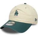 shapka-izvita-bezhov-reguliruem-9twenty-mini-washed-na-los-angeles-dodgers-mlb-ot-new-era