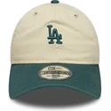 shapka-izvita-bezhov-reguliruem-9twenty-mini-washed-na-los-angeles-dodgers-mlb-ot-new-era