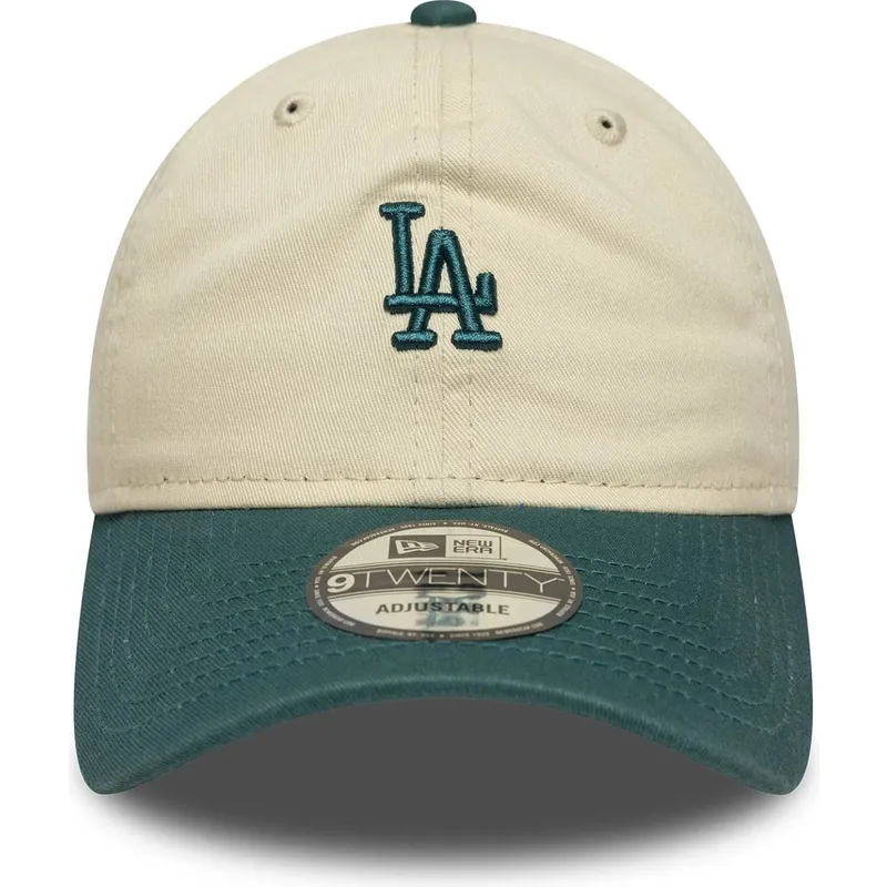 shapka-izvita-bezhov-reguliruem-9twenty-mini-washed-na-los-angeles-dodgers-mlb-ot-new-era