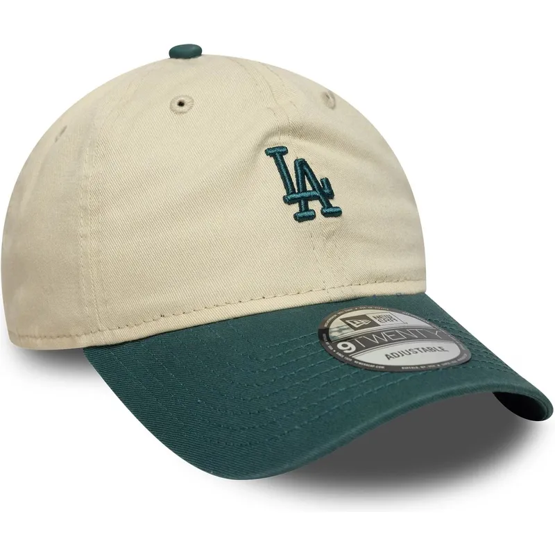 shapka-izvita-bezhov-reguliruem-9twenty-mini-washed-na-los-angeles-dodgers-mlb-ot-new-era