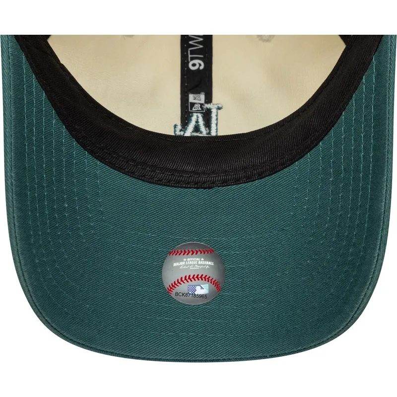shapka-izvita-bezhov-reguliruem-9twenty-mini-washed-na-los-angeles-dodgers-mlb-ot-new-era