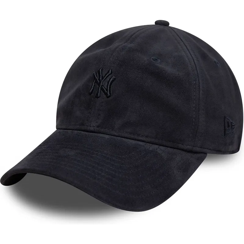new-era-izvita-kozirka-tmnosino-logo-9twenty-velur-new-york-yankees-mlb-tmnosinya-reguliruema-shapka