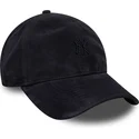 new-era-izvita-kozirka-tmnosino-logo-9twenty-velur-new-york-yankees-mlb-tmnosinya-reguliruema-shapka