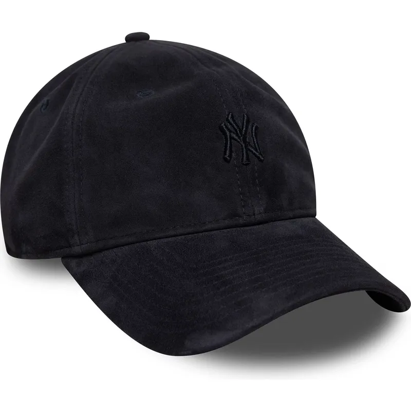 new-era-izvita-kozirka-tmnosino-logo-9twenty-velur-new-york-yankees-mlb-tmnosinya-reguliruema-shapka