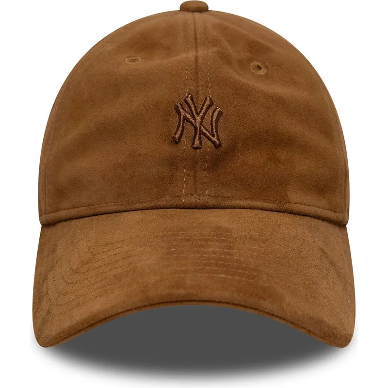 shapka-izvita-kafyav-reguliruem-9twenty-suede-na-new-york-yankees-mlb-ot-new-era