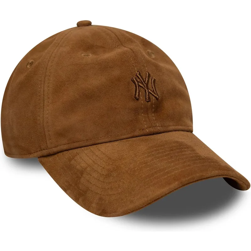 shapka-izvita-kafyav-reguliruem-9twenty-suede-na-new-york-yankees-mlb-ot-new-era