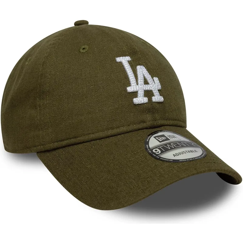 shapka-izvita-zelena-reguliruem-9twenty-linen-na-los-angeles-dodgers-mlb-ot-new-era