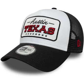 Шапка извита тракер черна снапбек A Frame Location на Austin Ciudades Playas Texas от New Era