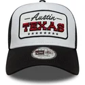 new-era-a-frame-location-cities-and-beaches-austin-texas-white-and-black-trucker-hat