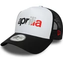 new-era-a-frame-wordmark-aprilia-piaggio-white-and-black-trucker-hat