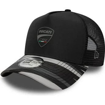 Schwarze Trucker-Cap E Frame Print von Ducati Motor MotoGP von New Era