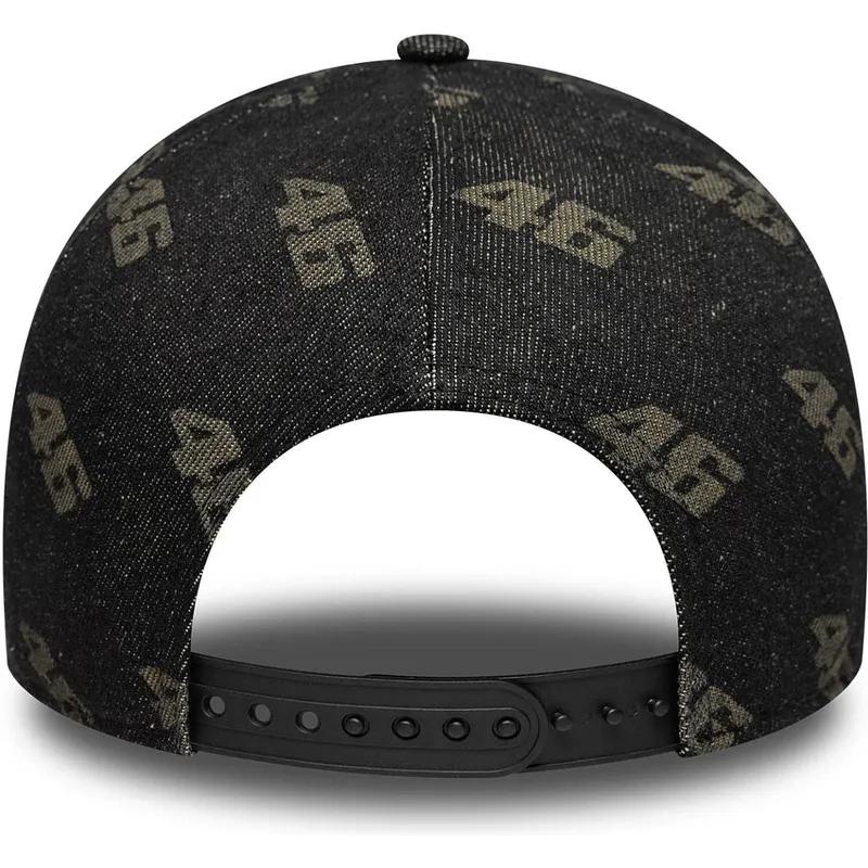 buet-sort-snapback-kasket-e-frame-laser-etch-denim-fra-valentino-rossi-vr46-motogp-fra-new-era