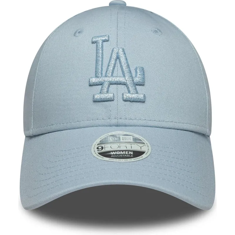 gorra-curva-azul-claro-ajustable-con-logo-azul-para-mujer-9forty-metallic-logo-de-los-angeles-dodgers-mlb-de-new-era