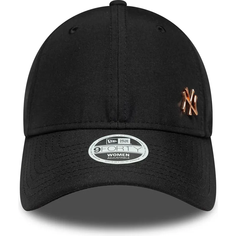 shapka-izvita-cherna-reguliruem-bronce-9forty-flawless-na-new-york-yankees-mlb-ot-new-era