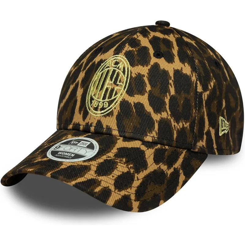 new-era-curved-brim-women-9forty-ac-milan-serie-a-leopard-adjustable-cap