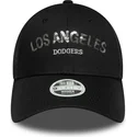 shapka-izvita-cherna-reguliruem-9forty-sequin-wordmark-na-los-angeles-dodgers-mlb-ot-new-era