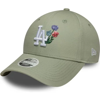 Шапка извита зелена регулируем 9FORTY Floral Icon на Los Angeles Dodgers MLB от New Era