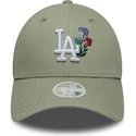 shapka-izvita-zelena-reguliruema-9forty-floral-icon-na-los-angeles-dodgers-mlb-ot-new-era