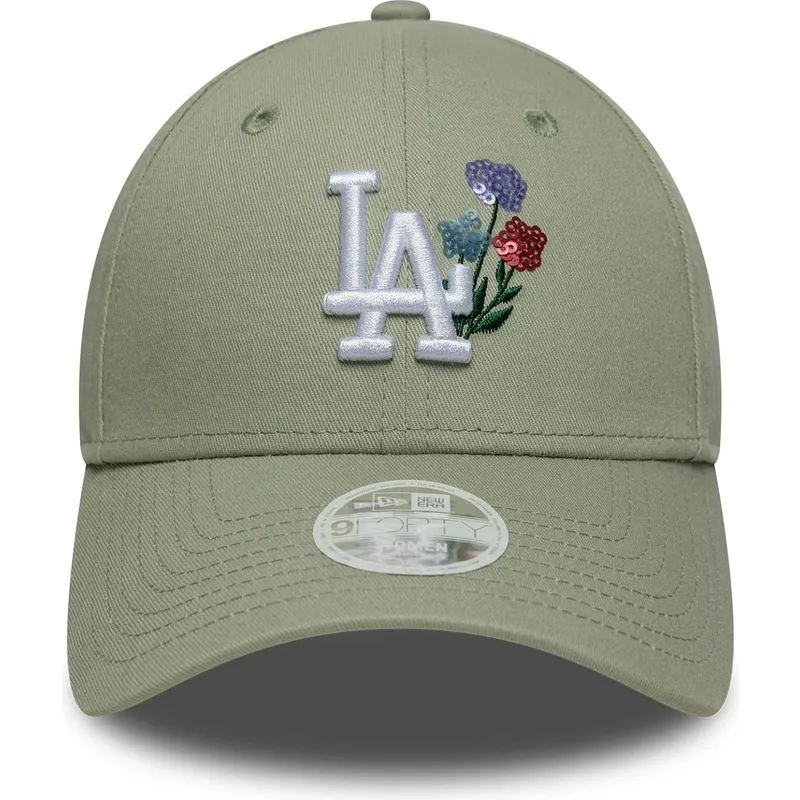 shapka-izvita-zelena-reguliruema-9forty-floral-icon-na-los-angeles-dodgers-mlb-ot-new-era
