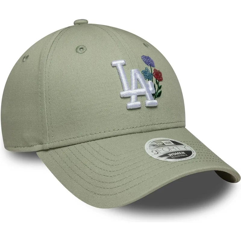 shapka-izvita-zelena-reguliruema-9forty-floral-icon-na-los-angeles-dodgers-mlb-ot-new-era