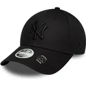 new-era-izvita-periferiya-damska-cherno-logo-9forty-bow-back-new-york-yankees-mlb-cherna-reguliruema-shapka