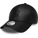 casquette-courbee-noire-ajustable-avec-logo-noir-pour-femme-9forty-pu-new-york-yankees-mlb-new-era
