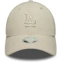 shapka-izvita-bezhov-reguliruema-9forty-m-crown-pastel-cord-na-los-angeles-dodgers-mlb-ot-new-era
