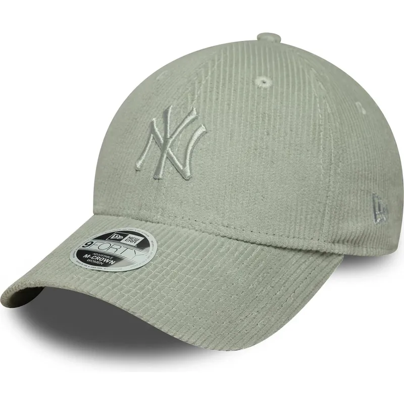 shapka-izvita-zelena-reguliruema-9forty-m-crown-pastel-cord-na-new-york-yankees-mlb-ot-new-era
