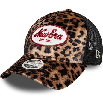 Leopard trucker kasket til kvinder 9FORTY A Frame M-Crown fra New Era